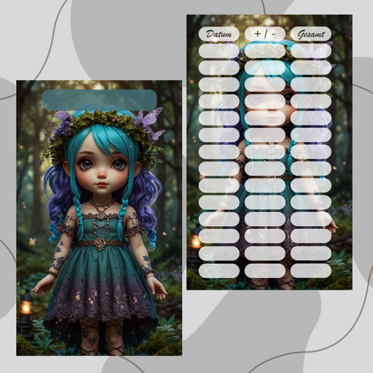 A6 Deckblatt ,,Hexe Hochformat,,