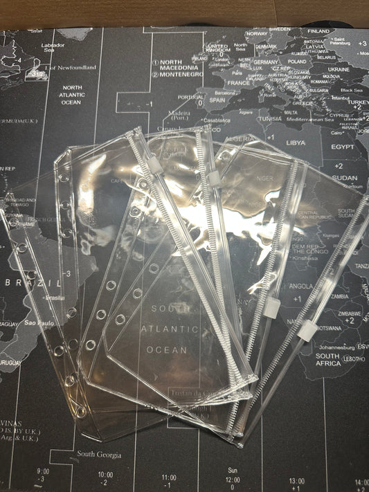A6 Binder Clear Zip Hüllen