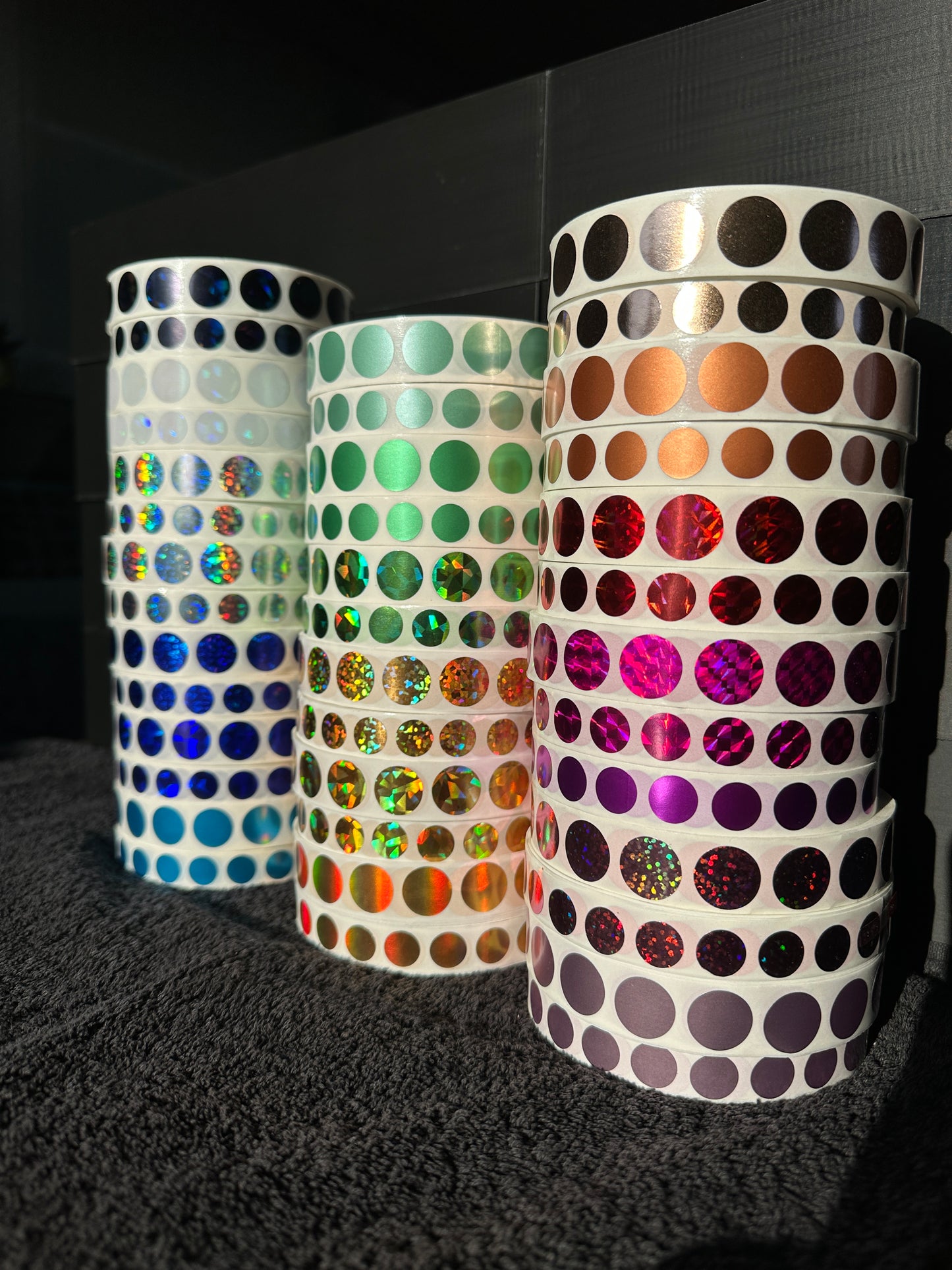 Rubbelsticker 1000er Rollen in 12mm und 16mm