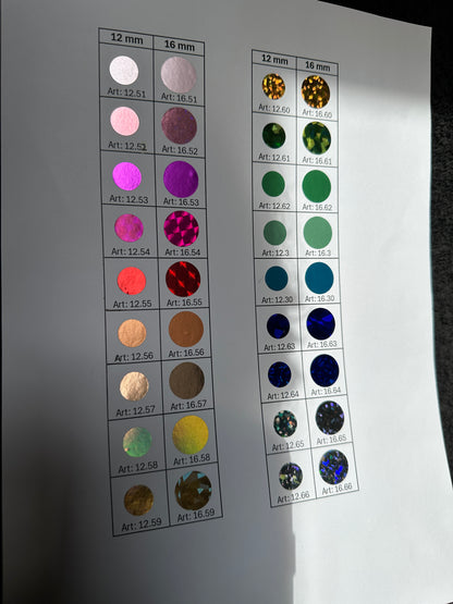 Rubbelsticker 1000er Rollen in 12mm und 16mm