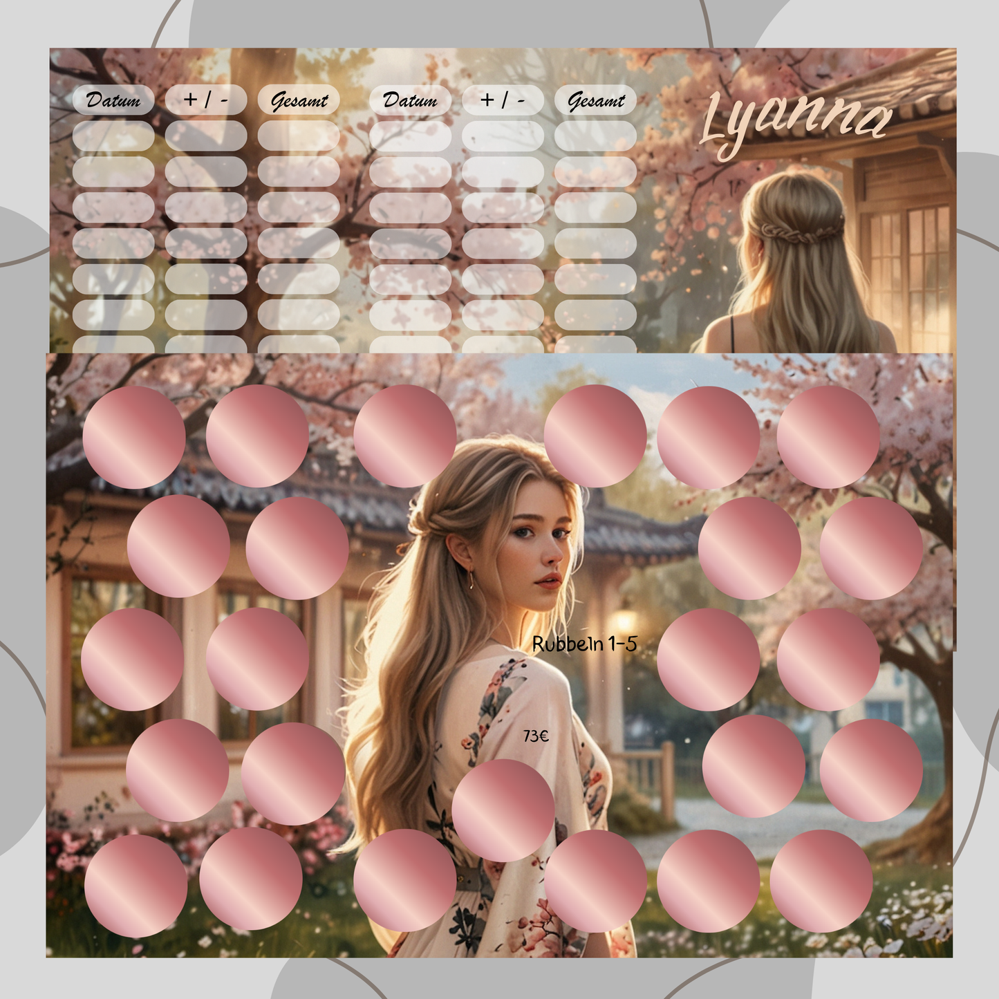 3er-Klappkarte ,,Lyanna,,