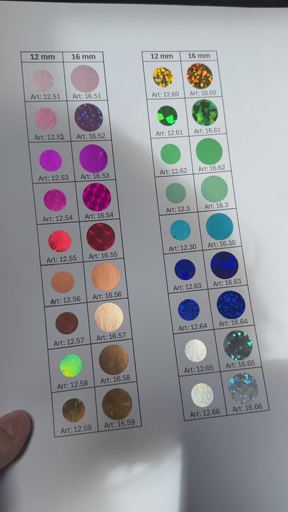 Rubbelsticker 1000er Rollen in 12mm und 16mm